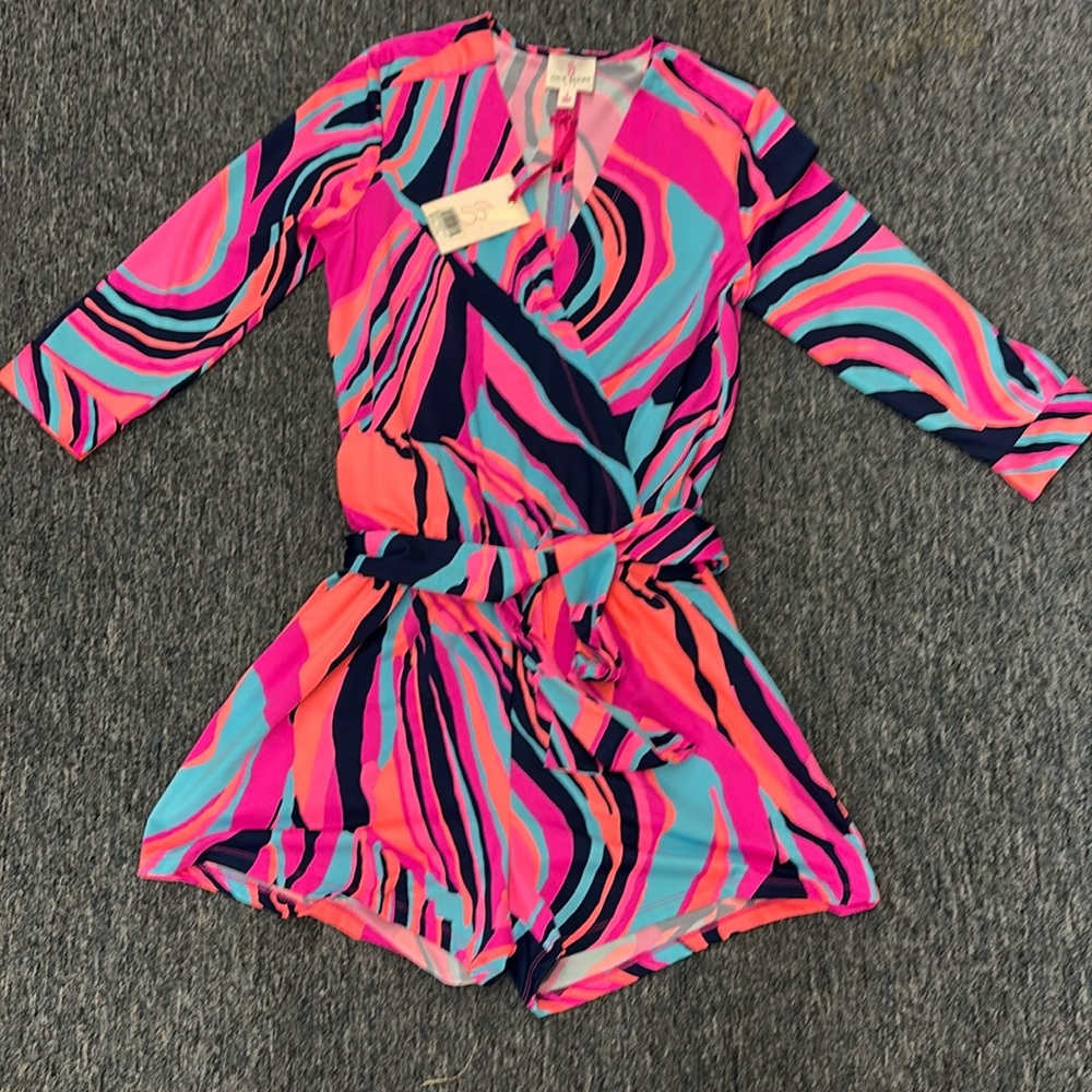 Julie Brown Long Sleeved Jumpsuit/Romper, Multi Color, Small, NWT